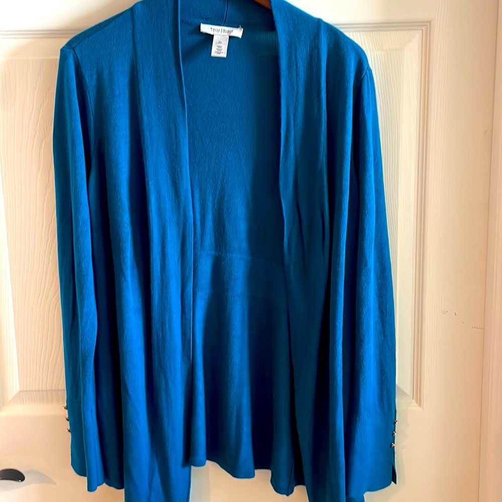 Like New WHBM Teal Cardigan XL